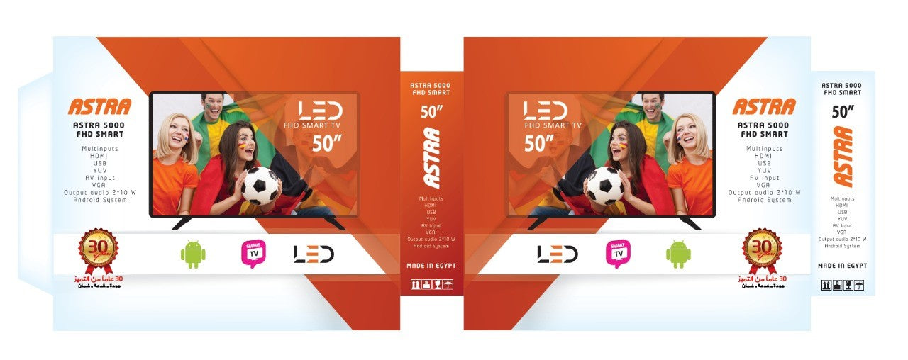 تلفزيون أسترا الذكي 43 بوصة موديل أسترا 4355 FHD SMART