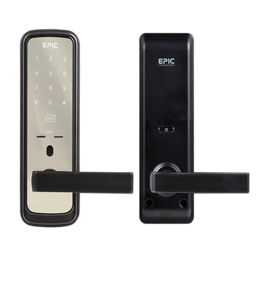EPIC ES-7000K Handle-Type Smart Lock – PIN, IC Card & Emergency Key Access with Auto Lock
