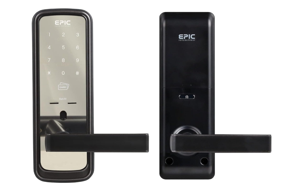 EPIC ES-7000K Handle-Type Smart Lock – PIN, IC Card & Emergency Key Access with Auto Lock