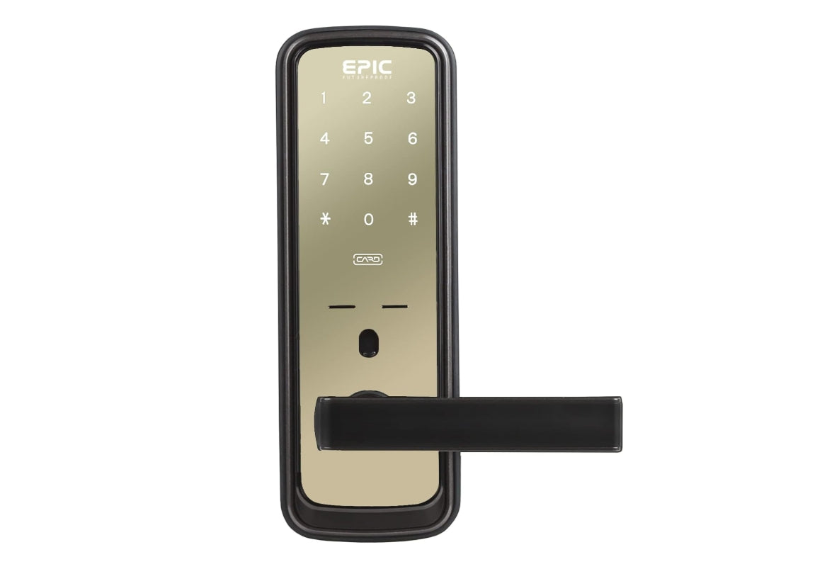 EPIC ES-7000K Handle-Type Smart Lock – PIN, IC Card & Emergency Key Access with Auto Lock
