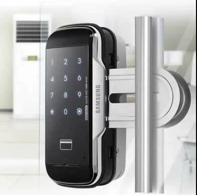 Samsung SHS‑G517 Smart Glass Door Lock – Keyless Push/Pull with PIN & RFID
