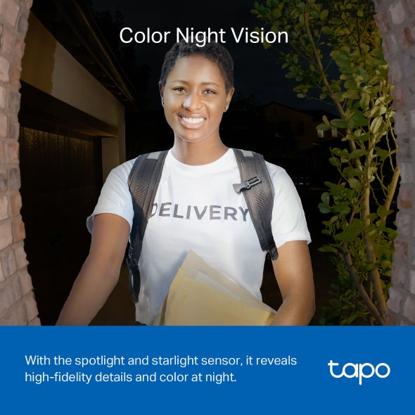 Tapo D230S - Smart Battery-Powered Video Doorbell with 2K Camera & AI Detection