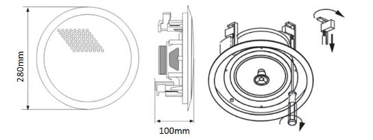 CMX, 8” Dual Cone Ceiling Speaker - Model CSK-815X