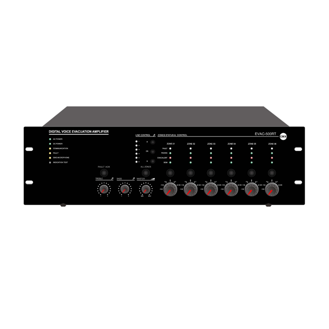 CMX EVAC-500RT (جهاز توجيه إخلاء صوتي بست مناطق)