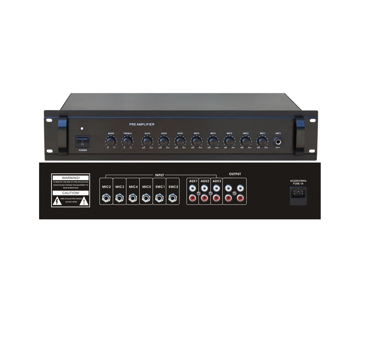 CMX Audio PA-100PR Public Address System, PA System 10 Inputs, Pre-Amplifier