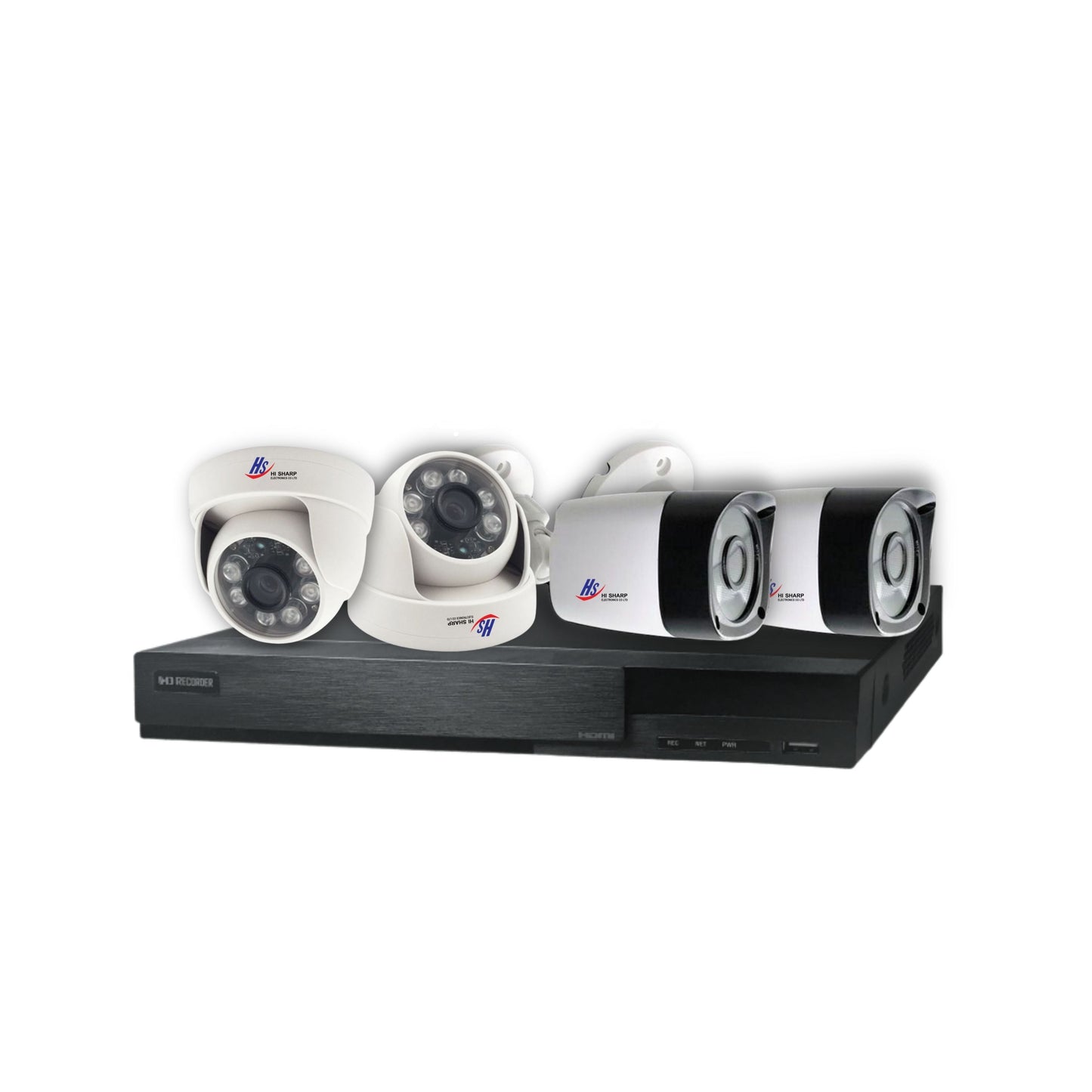 SALE, Surveillance System - 4 Security Cameras HI SHARP, with DVR, 5 megapixels, FULL HD