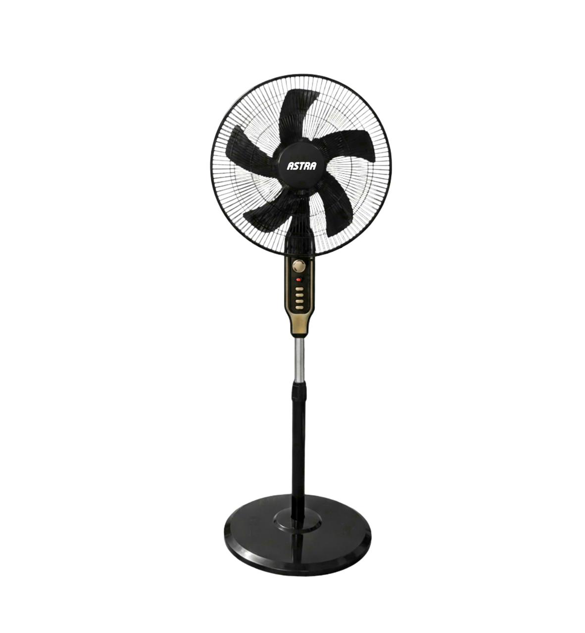 ASTRA 18" Stand Fan, 65W Copper Motor, 5 Blades, 60-Minute Timer