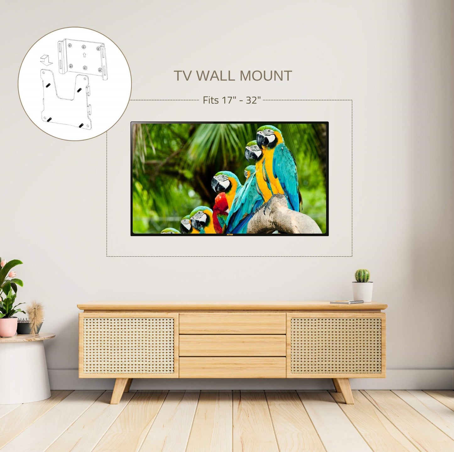 TV Wall Mount, 17" - 32"