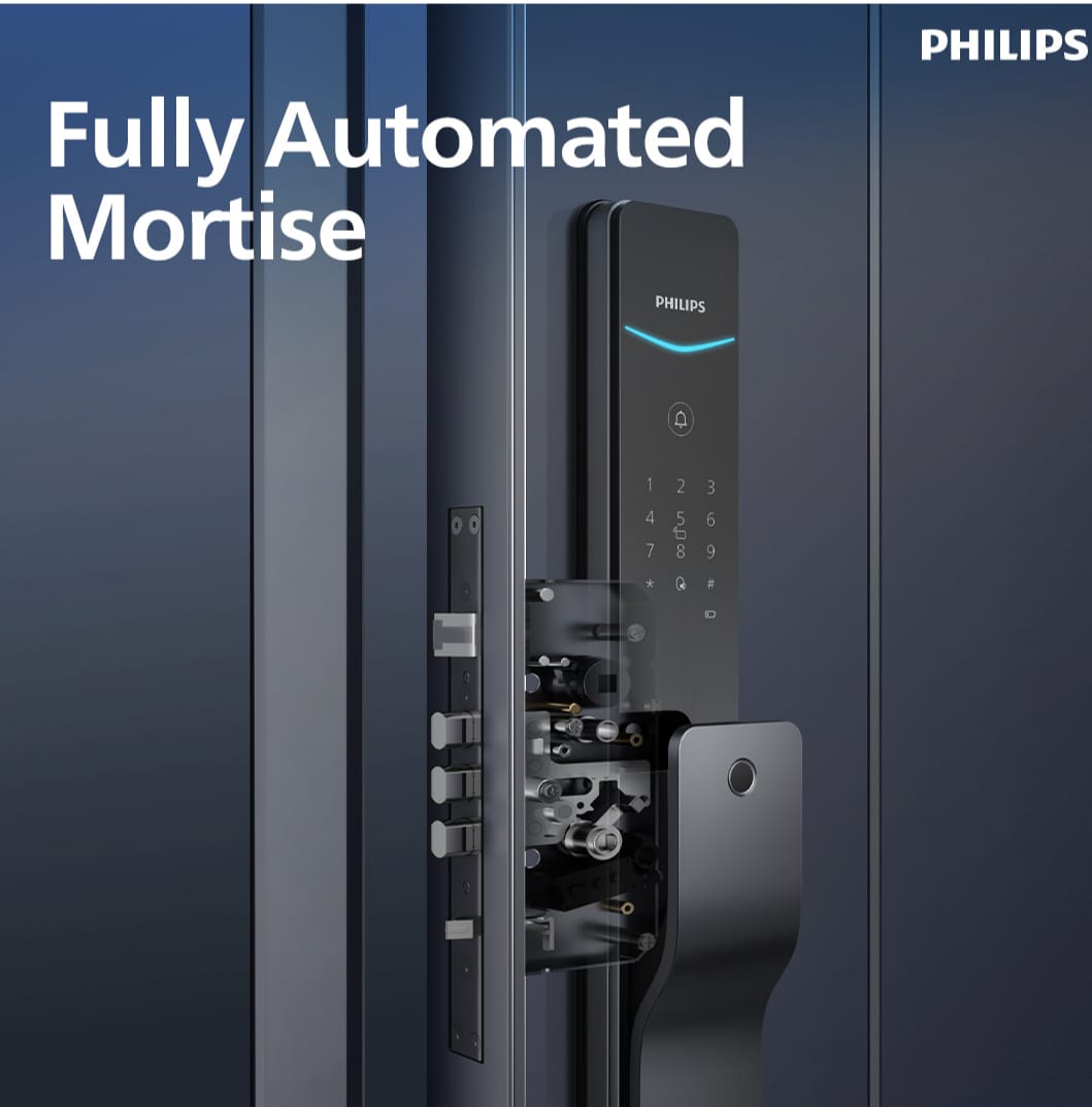 Philips DDL801‑5HBS Smart Push‑Pull Door Lock (Fingerprint + PIN + RFID)