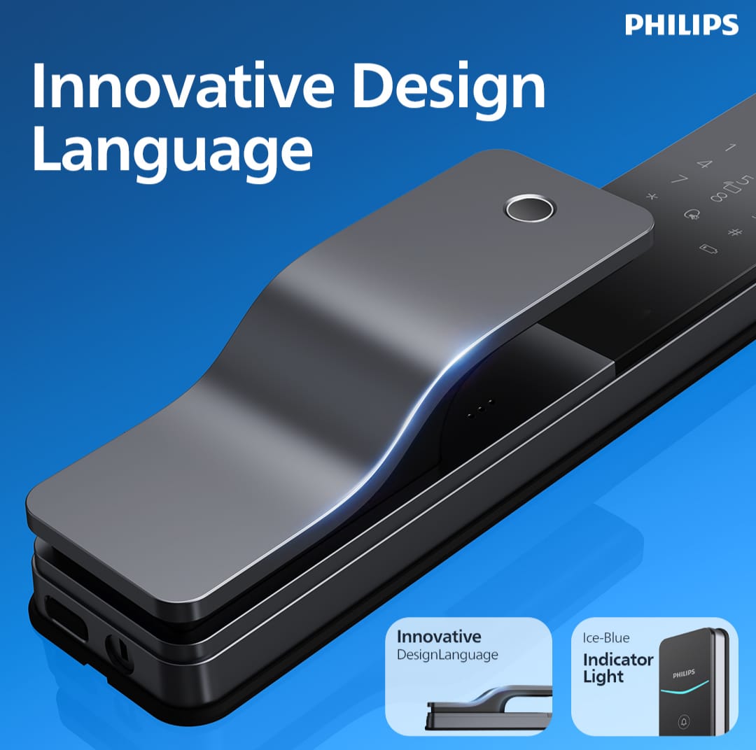 Philips DDL801‑5HBS Smart Push‑Pull Door Lock (Fingerprint + PIN + RFID)