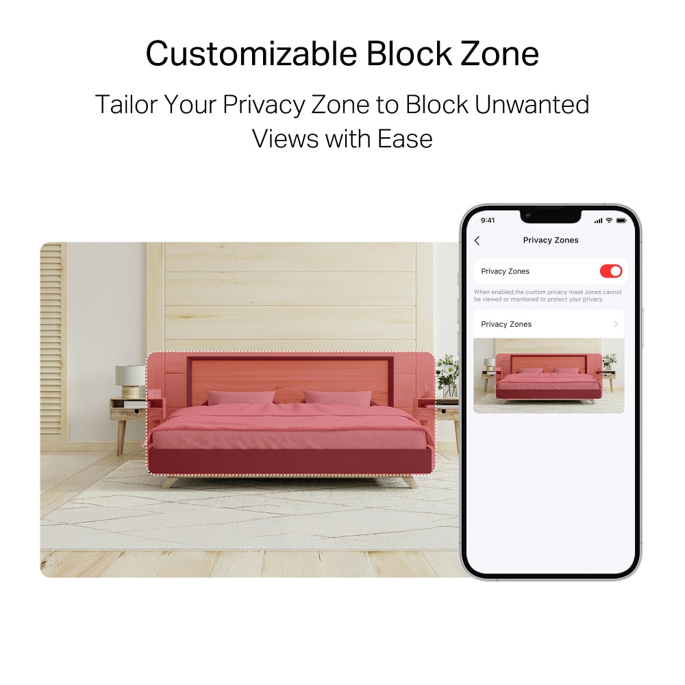 Mercusys, MC200 Pan & Tilt Home Security Wi-Fi Camera,360° horizontal, enabling complete coverage of the area,1080p high-definition video, providing users with clear and detailed footage, Two-Way Audio.