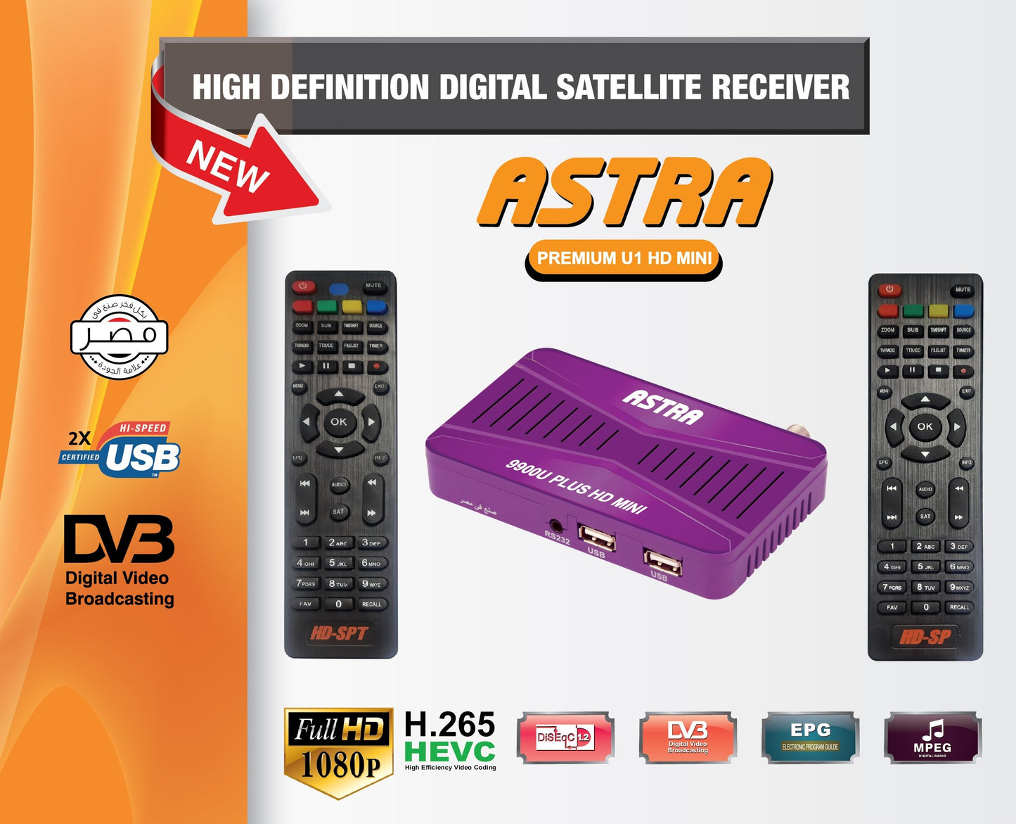ASTRA, PREMIUM U1 HD Mini, Receiver