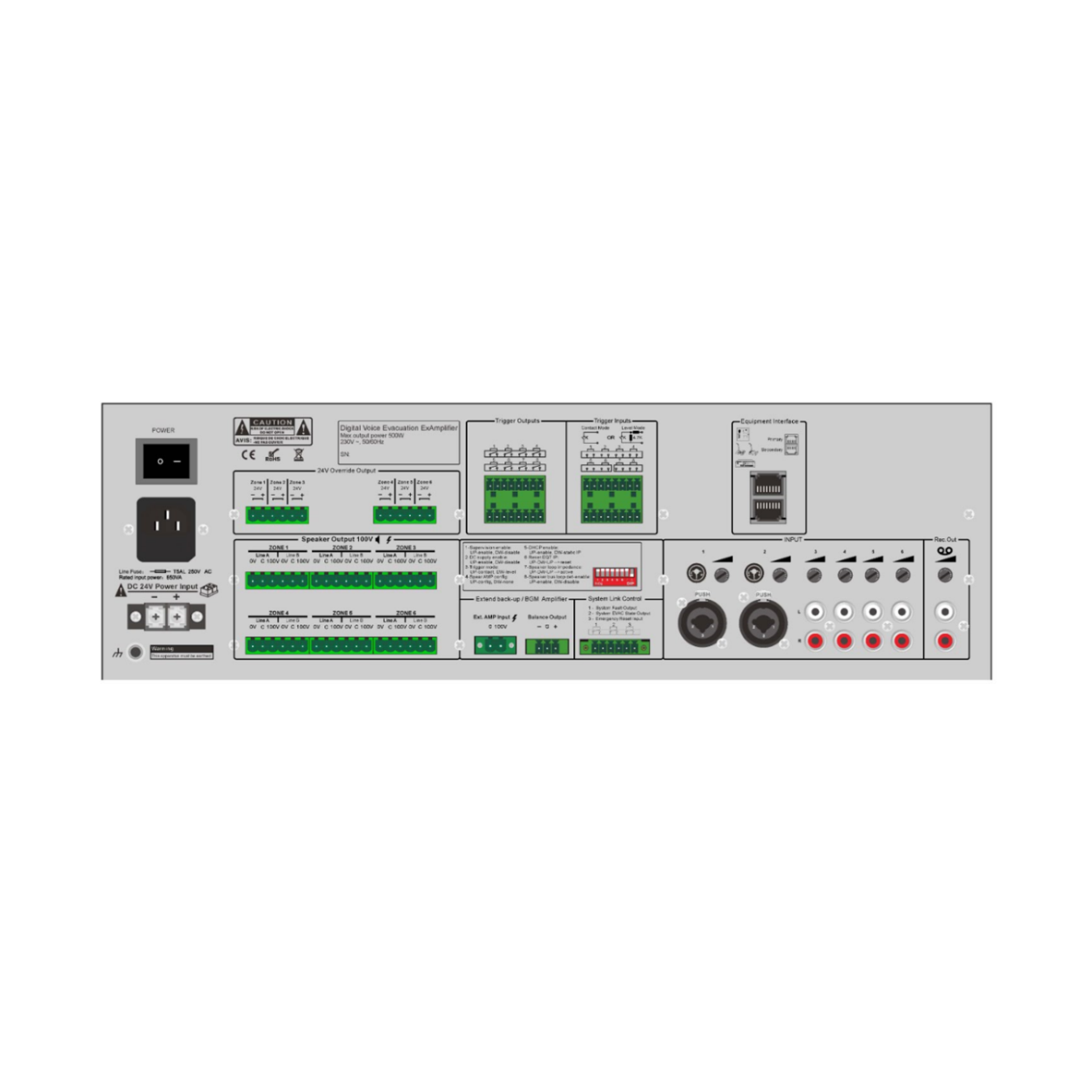 CMX EVAC-500RT ( 6 Zone Voice Evacuation Router )
